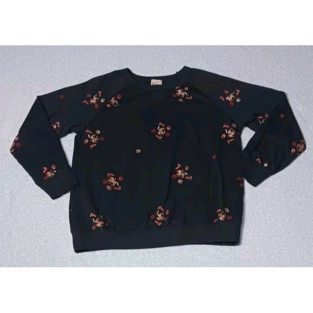 Como Vintage Western Sweatshirt M Black Cowgirlcore Coastal Cowboy Rodeo Rustic